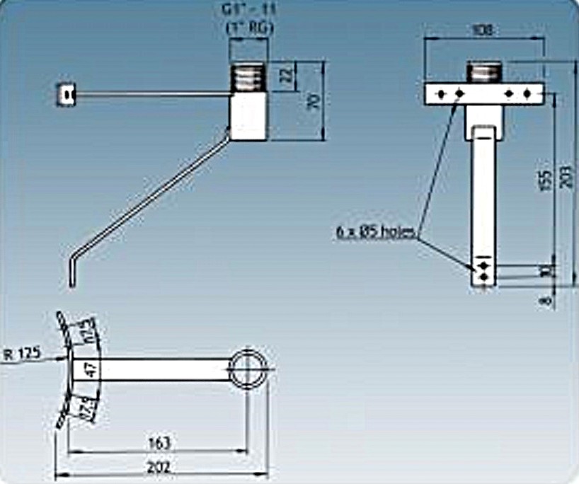 SMR 1 Stainless steel side-mounting clamps G1” - 11