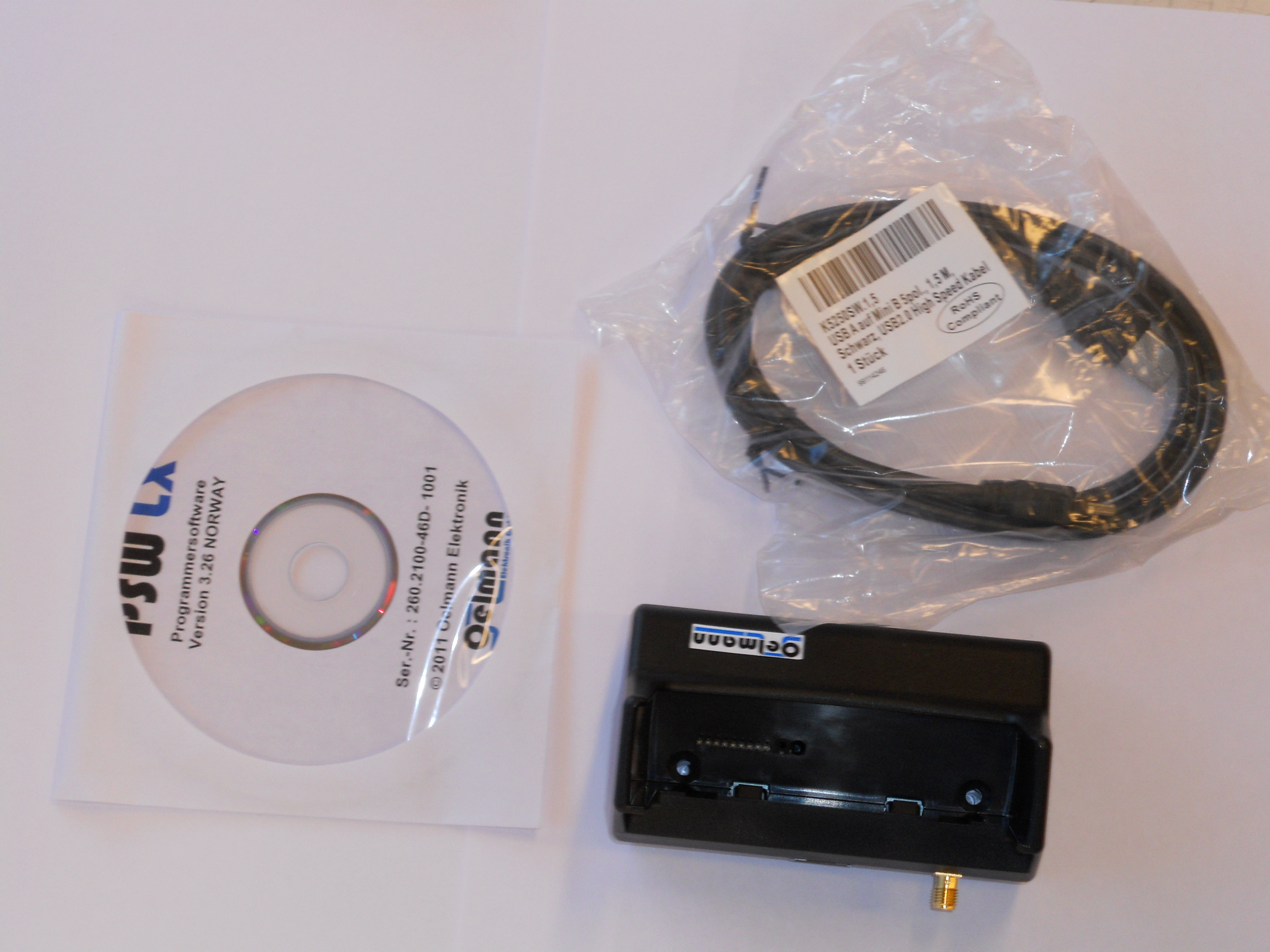 USB Programmeringsenhet, bordlader m/software