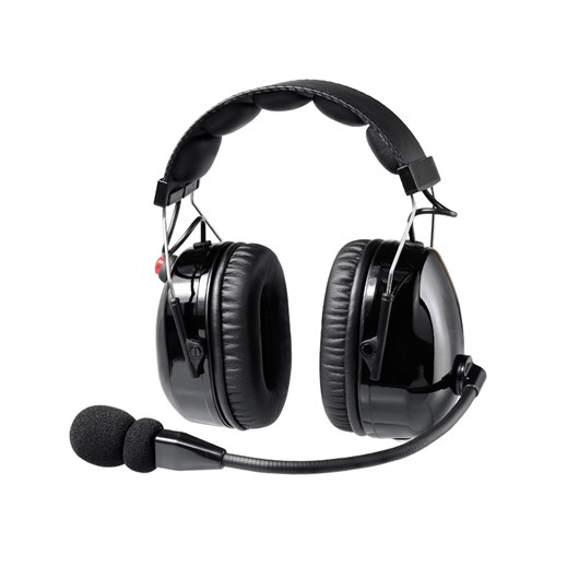 Headset headband with boom mic and PTT  (Cable must be ordered separately.)