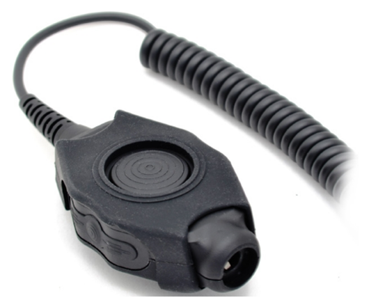 IP67 Tactical PTT with auto switching amplifier circuit, Nexus headset socket (for use with dynamic & electret microphone inputs)